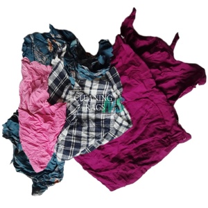 Wholesale 100% Cotton Paca Wipe Multicolored Industrial Rags 10kg 25kg 20kg for Machine and Machinery <b>Textile</b> <b>Waste</b> - Product Image 1