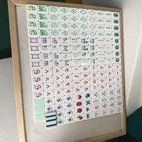 Tuiles de Mahjong Américain, chiffres anglais, jeu de société portable en acrylique pour fêtes et jeux décontractés