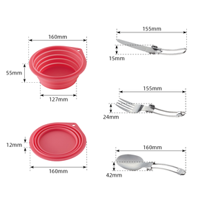 Marmite de <span class=keywords><strong>camping</strong></span> multi-combustible à chauffage rapide en acier inoxydable, portable, avec rangement et <span class=keywords><strong>vaisselle</strong></span> pliable - Product Image 3