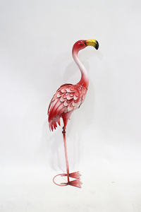 현대적인 디자인의 플라밍고 정원 장식품 세트 금속 야외 장식 조각상 - Product Image 2