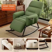Fauteuil inclinable à bascule moderne en velours avec 15 fonctions °   Fauteuil inclinable à base coulissante et dossier réglable pour la détente dans le salon