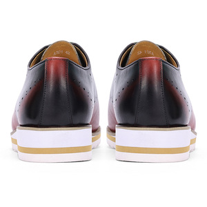 <b>Dress</b> Shoes <b>Men</b> Oxfords Pointed Toe Genuine Leather Rubber Outsole Anti Slip Office Career All Seasons - Product Image 4