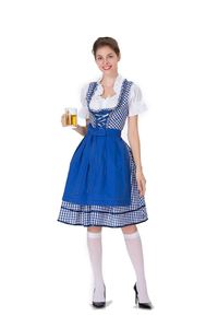 Vestido Dirndl Bávaro para Mujer, Disfraz de Chica de la Cerveza para Oktoberfest, Traje para Fiesta de Halloween, Poliéster - Product Image 4