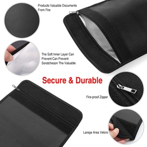 Mejor fabricante portátil <span class=keywords><strong>A4</strong></span> de gran capacidad, de fibra de vidrio a salvo a casa, bolsa de seguridad Zipper caso fuego dinero B - Product Image 5