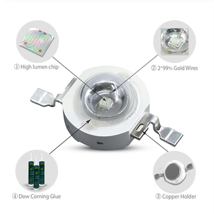 Perlas LED Epistar de Alta Potencia a Precio Económico, 620-630nm 460-465nm 0.75W 1W 3W 5W RGB Rojo Verde Azul Rosa Morado - Product Image 3