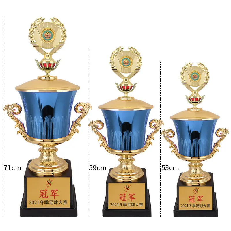 Hot Koop Sport Trofee Cup Custom Voetbal Trofee Luxe Metalen Trofee In Voorraad