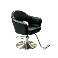 Fauteuil de Barbier Inclinable Multifonctionnel en Cuir, Chaise de Coiffure Portable et Durable avec Base Métallique pour la Teinture des Cheveux et l'Utilisation en Salon de Coiffure
