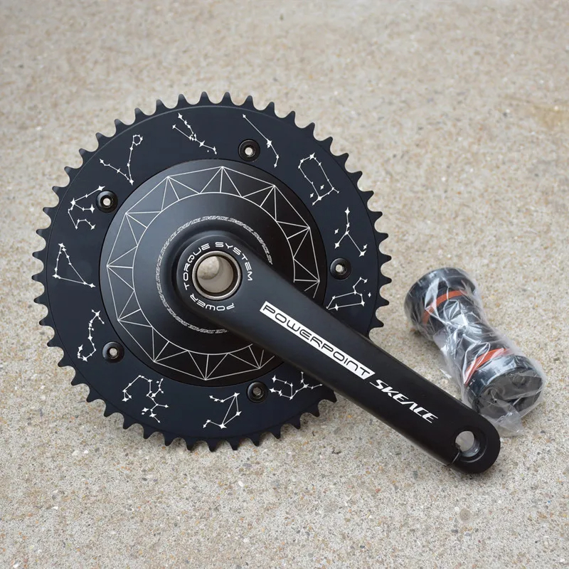 SKEACE Hollowtech Crankset 49T 165mm - Ideal Cycling Solution for