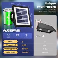 Lumière solaire OEM haute luminosité LED noire étanche pour jardin rondelles murales pour allée allée prix bon marché éclairage extérieur
