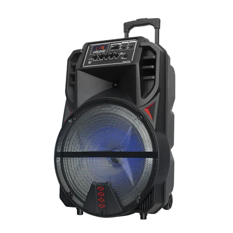 Bluetooth Trolley Speakers With Microphone Karaoke Fm/usb/tf/aux/rgb Lights Dj Party Bluetooth Speaker Parlantes Caixa De Som