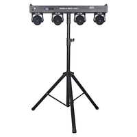 Éclairage DJ professionnel portable, équipement DJ disco, bar à lumière, 4 pièces, 40W RGBW 4 en 1, barre LED PAR, éclairage de scène avec support