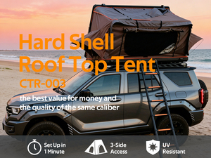 เต็นท์หลังคารถแบบเปลือกแข็งโพลีเอสเตอร์สองชั้น สำหรับทุกฤดู เปิดอัตโนมัติ กันน้ำ ป้องกันรังสียูวี 50+ น้ำหนักเบา - Product Image 4