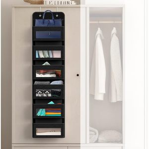 ที่เก็บของแบบแขวนประตู 6 ช่อง ผ้าสีดำ สำหรับเก็บของเด็ก - Product Image 4