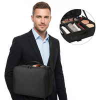 Trousse de transport professionnelle pour artistes, avec compartiments ajustables, pour maquillage, bijoux et accessoires numériques