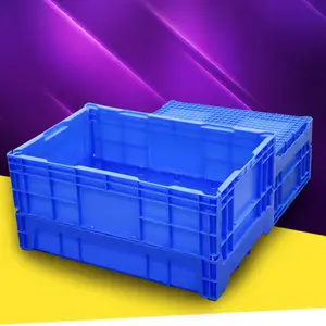 Foldable Collapsible Moving Folding Crate Industrial Stackable Turnover Plastic Box For Transport