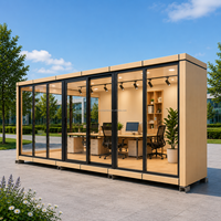 Bureau modulaire mobile en conteneur de 20 pieds ou 40 pieds avec toilettes, bureau en conteneur modifié