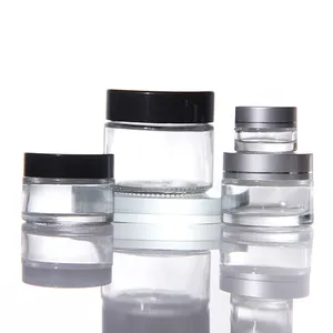 Crema para el cuidado de la piel, tarro mate transparente, ámbar, negro, verde, PET, cosmético, tarro de plástico con tapón de rosca, 25ml, 30ml, 40ml, 50ml, 60ml, 80ml