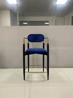 Chaise de bar haut en cuir italien, tabouret avec pieds en acier