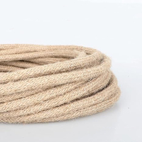 Vintage 100M corde de chanvre 2*0.75mm bricolage éclairage pendentif électrique paire torsadée fil pour lampe et décoration intérieure