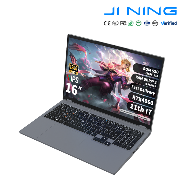 16 Inch 144Hz IPS Gaming Laptop 11th Intel Core I7 11370H RTX 4060 8GB 32GB DDR4 1TB SSD Backlit Keyboard Notebook Windows 11