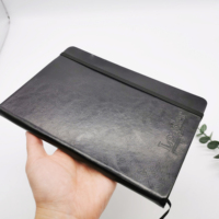 Ordinateur portable en cuir Pu, format A5, Design personnalisé, Simple, avec bande élastique, pour journal intime