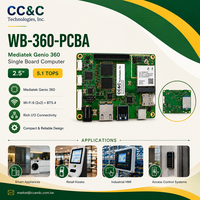 Carte de développement WB-360-PCBA, terminal d'affichage IoT pour maison intelligente, MediaTek Genio 360 MT8366 PCBA, solutions informatiques IA