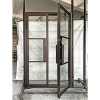 Portes intérieures manuelles EPOLYS, belles, modernes, à cadre en acier étroit, double vitrage trempé, isolation phonique et thermique personnalisée