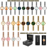 Montre haut de gamme personnalisée rose pour femme avec bracelet en acier inoxydable, mouvement japonais, style professionnel et tendance, fabriquée sur mesure