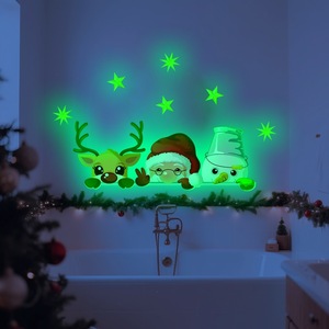 Adesivo da parete natalizio con Babbo Natale luminoso, decorazione da parete per arredamento camera da letto, soggiorno, <span class=keywords><strong>bagno</strong></span> - Product Image 3