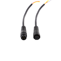 Connecteur de câble d'alimentation YRNOVA M12 IP67 étanche 2A 250V, 3 broches circulaires en cuivre, boîtier ABS/Nylon, mâle/femelle, pour éclairage LED