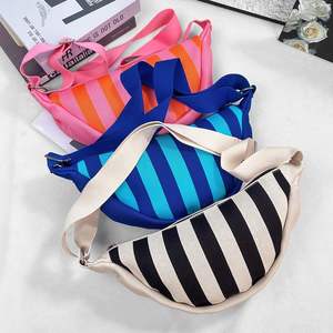New Striped <b>Knitted</b> Crossbody <b>Bag</b> for Women, Fashionable, Casual, Simple, Trendy, Versatile and Lightweight - Product Image 1
