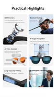 Lunettes Intelligentes M88 1080p AI Multifonctionnelles pour Appels, Assistant Vocal, Vidéo, Lunettes de Soleil à Reconnaissance Intelligente LED 2026