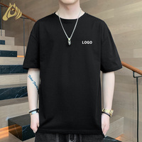Camiseta Deportiva de Algodón de Buena Calidad con Logotipo Personalizado, Cuello Redondo, Manga Corta, Transpirable, para Hombre, con Acabado Lavado para el Uso Diario