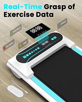 Tapis de marche sous le bureau pour la maison et le bureau, mini-tapis de course électrique portable noir avec télécommande, idéal pour le cardio en intérieur