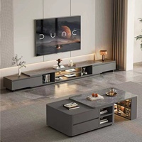 Meubles en bois modernes pour la maison et l'hôtel, meuble TV mural pour salon, table basse avec tiroirs