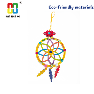 Kit de <span class=keywords><strong>Manualidades</strong></span> Educativo Hanwenge para <span class=keywords><strong>Atrapasueños</strong></span>, Tabla de Madera, Proyecto de Arte Textil, Plumas, Cuentas, No Tóxico, Regalo Creativo Hecho a Mano - Product Image 1