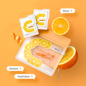 Masque de nuit pour le visage à la vitamine C LAIKOU, 12 pièces, hydratant, liftant, raffermissant, crème de nuit pour le visage VC, masques faciaux - Product Image 3