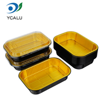 Boîte de transport pour restaurant 1000 ml, emballage pour pâtes/riz cuit, boîte à lunch en aluminium