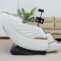 Silla de masaje eléctrica Shiatsu 3D de gravedad cero multifuncional, altavoz Bluetooth, reclinable de cuerpo completo, terapia infrarroja táctil