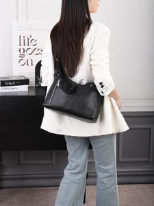 Leather Simple Shoulder <b>Bag</b> for Women Genuine Cow Leather Elegant Simple Crossbody Multifunction Ladies Girl Handbag - Product Image 6