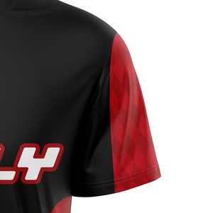 Hoàn toàn tùy chỉnh hợp thời trang màu đen đỏ đồng phục bóng đá đặc biệt ngực in thoải mái cổ điển Bóng Đá Jersey cho các trò chơi - Product Image 4