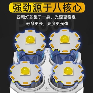Lampe de poche LED rechargeable Tane avec puce Epistar, utilisation en extérieur, corps en alliage d'aluminium, lumière blanche - Product Image 3