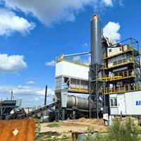 Usine de mélange stationnaire d'asphalte de type lot avec une capacité de 160 tonnes par heure et 200 tonnes par heure