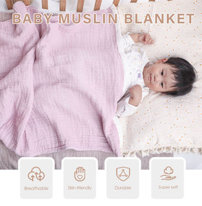 Vua Và Nữ Hoàng Kích Thước Muslin Bông Chăn Dệt Giường Ném Chăn Với Đơn Giản Phong Cách Mềm Mại Làm Mát Bé Khăn Chăn - Product Image 4