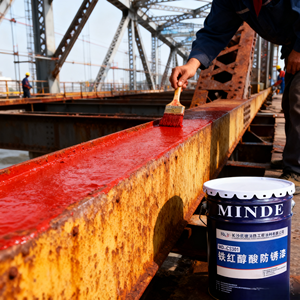 Peinture industrielle antirouille qui élimine la rouille et les taches de rouille et est appliquée sur les surfaces métalliques des bâtiments - Product Image 6