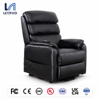 Canapé inclinable électrique en cuir PU, livraison directe d'usine LEYNVO, pour personnes âgées, salon