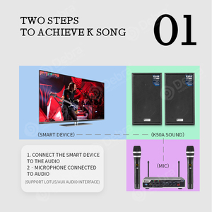 Debra Âm Thanh Rõ Ràng Giọng Nói! Loa Karaoke Với Bộ Khuếch Đại Công Suất Được Sử Dụng Cho Bộ Trộn Micro Không Dây, Hát Loa Đa Phương Tiện - Product Image 2