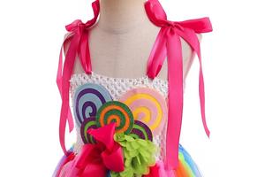 Nuevo <span class=keywords><strong>disfraz</strong></span> de fiesta de Halloween para niños, <span class=keywords><strong>piruleta</strong></span>, caramelo, tul, vestidos para niñas, vestido de princesa arcoíris para niños y niñas - Product Image 4