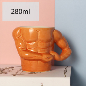 Creativity Beefcake Irregular Ceramic Cup Recyclable Sublimation Coffee Man <strong>marvel</strong> Handle Muscle <strong>Mug</strong> - Product Image 6