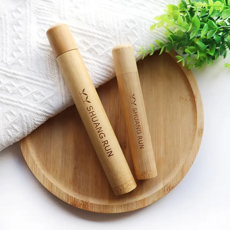 Reusable Biodegradable Nature Bamboo Toothbrush Travel Case